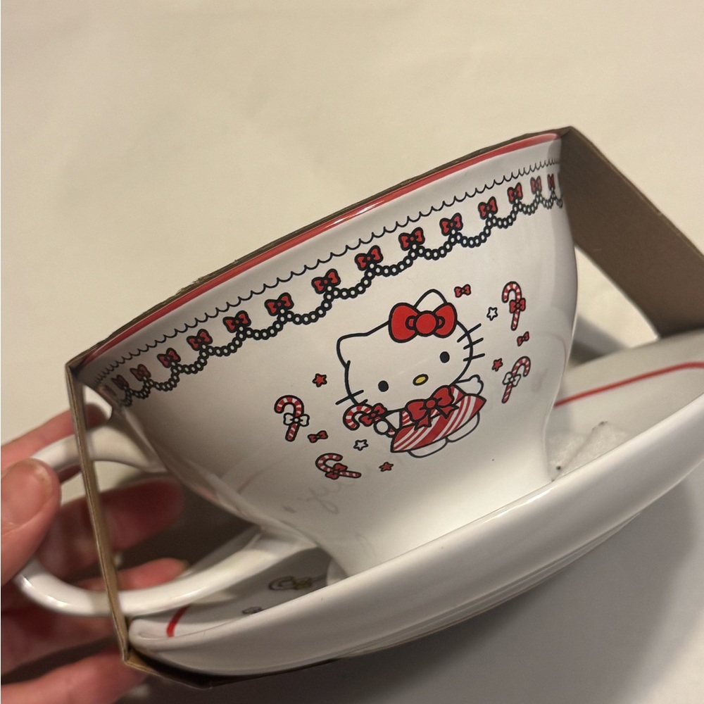Hello Kitty Candy Cane tea cup